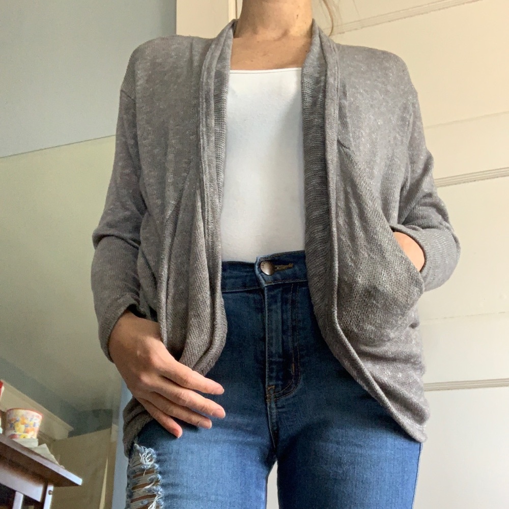 Grey cardigan